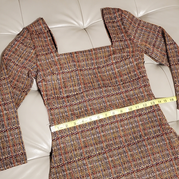 Free People Squareneck Herringbone Dress - Picture 7 of 8